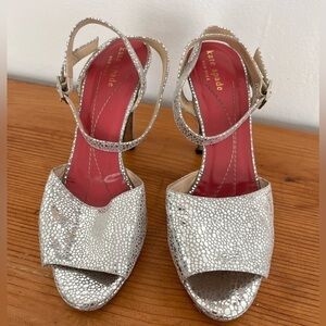 Rare Kate Spade Sparkly Heels with Pink Sole